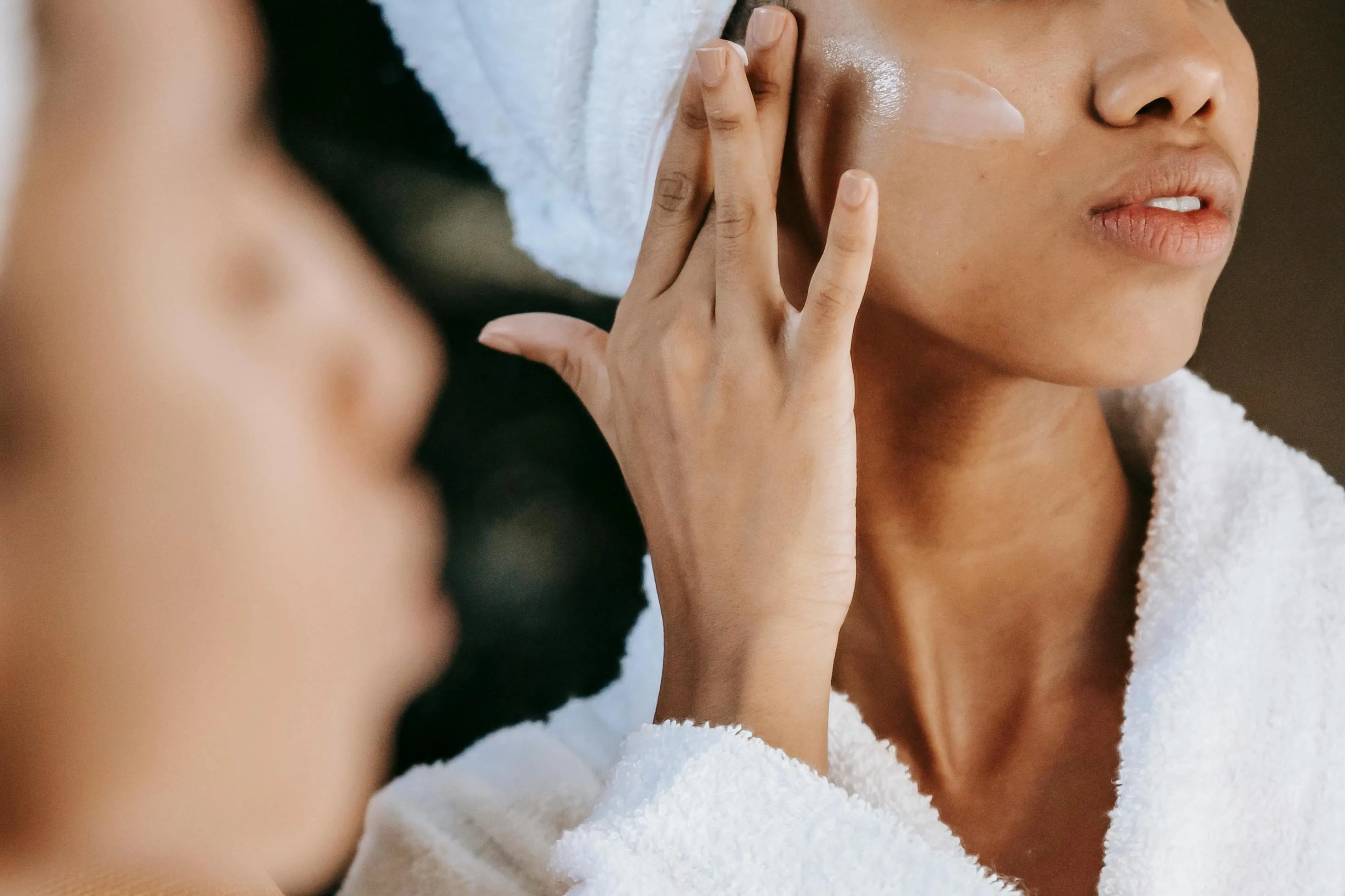 doing massage on face